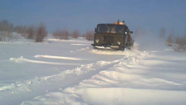 Газ 66 (Шишига) по снегу смотреть онлайн