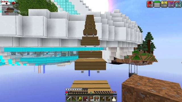 На волоске от Смерти! Майнкрафт Приключения в Безумном Небе: Minecraft Сериал - Карта Crazy Sky #03 смотреть онлайн