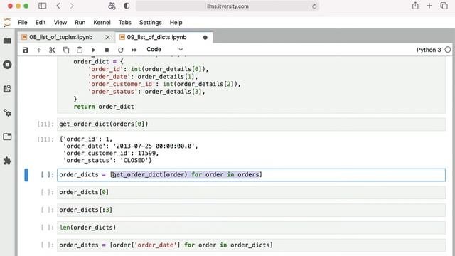 Programming Essentials Python - Overview of Collections - List of dicts
