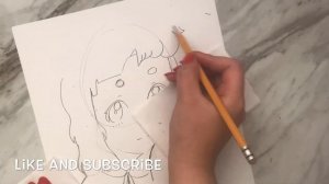 Drawing a new original character pencil sketch like manga