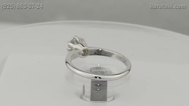Кольцо из белого золота с бриллиантом 0.55 карат смотреть онлайн