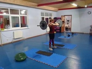 Яна. Взятие и толчок clean&jerk 35кг
