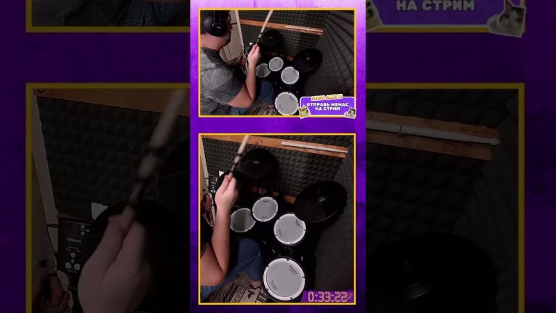 РАДИО ТАПОК ЕРМАК НА БАРАБАНАХ  #барабаны #drumcover #drummer #shortvideo #drums #radiotapok #cover