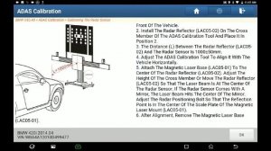 BMW ACC ADAS CALIBRATION WITH LAUNCH X431 ADAS PRO