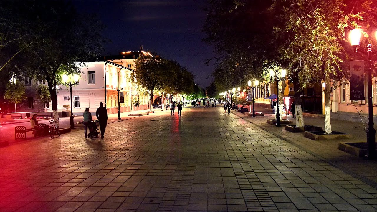 Путешествие по ночному городу Оренбургу / Journey through the night city of Orenburg