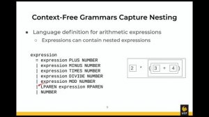 Lecture 06 Context-Free Grammars (COP-3402 Fall 2019)