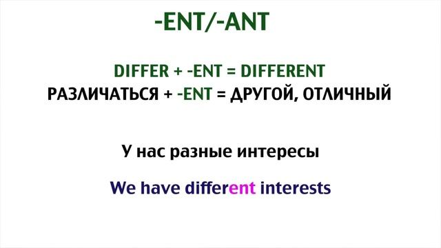 Образование прилагательных с помощью суффиксов в английском языке
