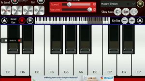 Playing Happy Birthday Song In Real Piano App