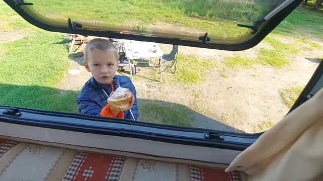 Выезд с прицепом караваном (прицепом дачей) на озеро на 1.5 дня. 2021г. #Озеро рюмниково #кемпер смотреть онлайн