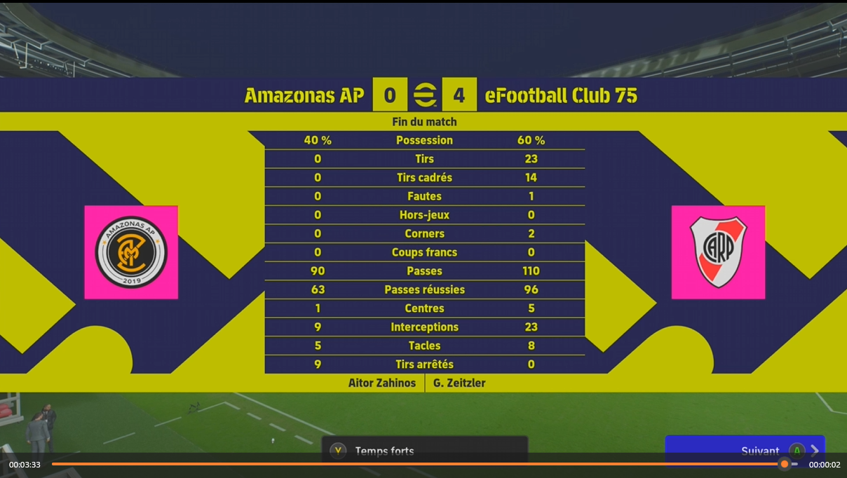 Brazilan Clubs • Amazonas AP 🆚 eFootball Club 75