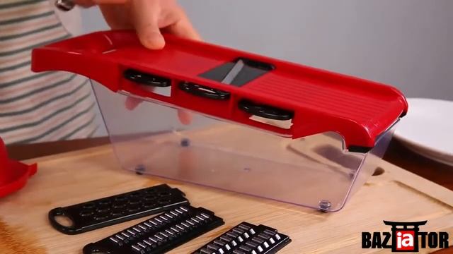 Терка-овощерезка Mandoline Slicer 6 in 1 c контейнером в ИМ baziator.ru смотреть онлайн