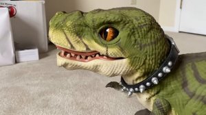 Working Mattel D-Rex Interactive Pet Robotic Dinosaur - With Bone Remote