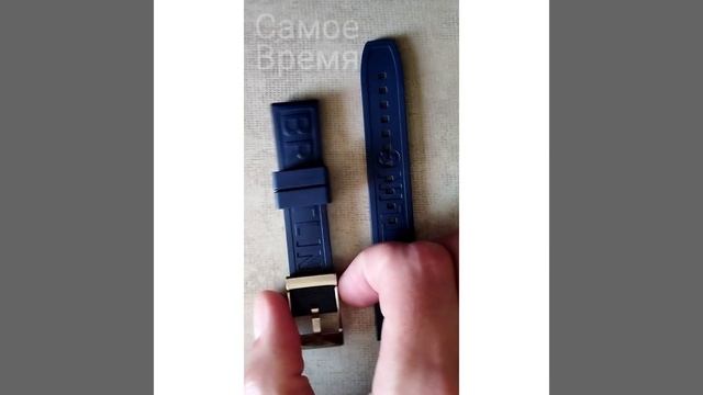 видео обзор ремешка Breitling каучуковый синий смотреть онлайн
