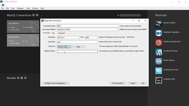 #1 - Creating Connection In The Mysql Workbench