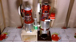 Двигатель Стирлинга со стеклянной поршневой