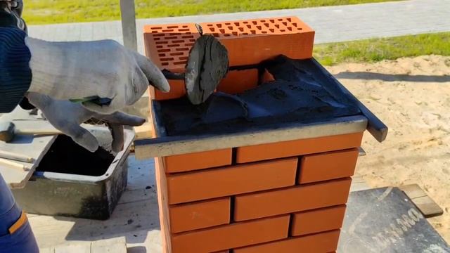 Кладка столбов из кирпича. смотреть онлайн