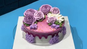 Простая идея украшения торта для женщины!