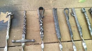 Ручка кованая, кованые шампура, виды ковки, forged skewers.