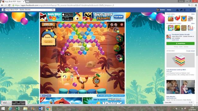 Angry Birds POP! on Facebook - Level 46 Walkthrough смотреть онлайн