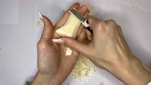 Режу сухое мыло Rubis с лавандой. ASMR