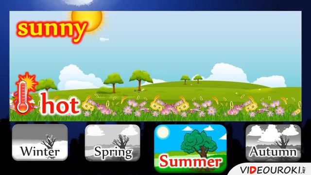 Видеоурок по английскому языку "Seasons and Weather" смотреть онлайн