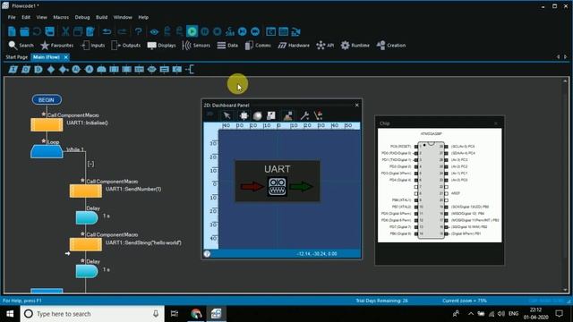 Easy Serial Port Communication Using Flowcode ARDUINO смотреть онлайн
