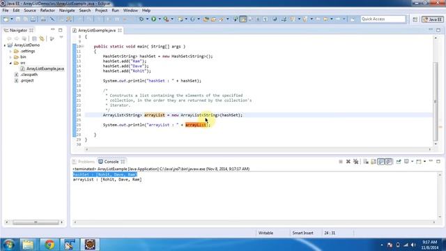 How to use ArrayList Constructor which accepts Collection? | Java Collection Framework