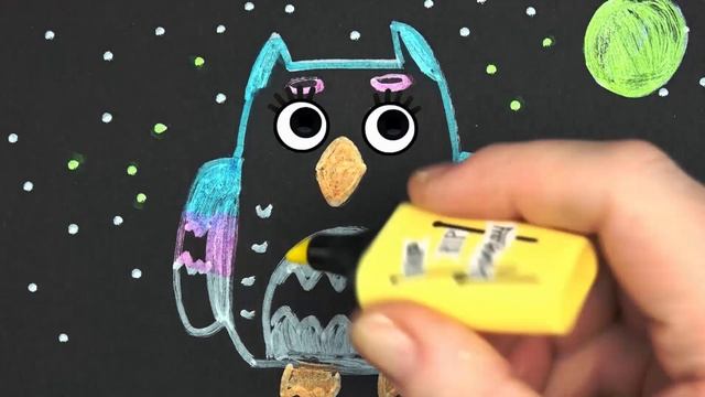 Bolalar uchun boyo'g'li chizish |Drawing an owl for kids|Рисование сова для детей смотреть онлайн