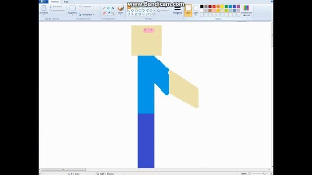 Рисуем стива из майнкрафта!!! смотреть онлайн