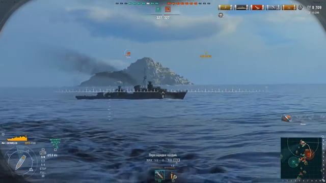 World of Warships - Крейсер Hermelin - Обзор корабля смотреть онлайн