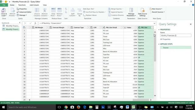 Introduction to Excel Power Query 1 (b), Home ribbon