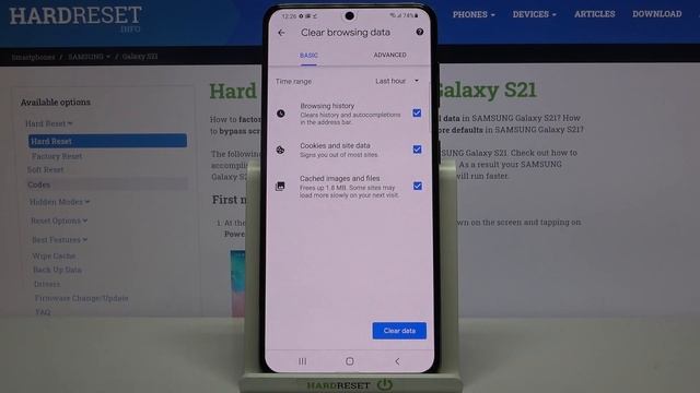 How to Clear Browsing Data on SAMSUNG Galaxy S21 – Clear Browsing History смотреть онлайн