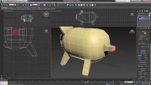 3D Max. Упражнение №9.  Модель свиньи-копилки.