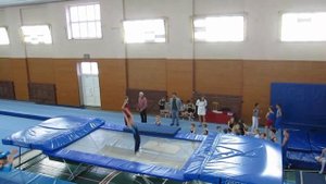 Мирослав Демидович, разминка,1 юношеский разряд по прыжкам на батуте, Минск 16 февраля 2019г