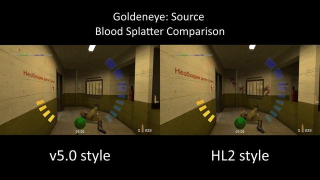 Goldeneye: Source v5.0 blood splatter comparison смотреть онлайн