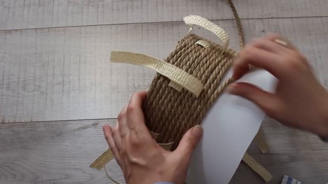 ?Обязательно Посмотрите! КРАСОТА из ДЖУТА ( каната, веревки) своими руками. Jute craft ideas easy. смотреть онлайн