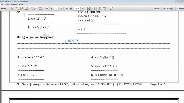 Python Tamil | class on 11.09.2021 | Part I | Index and slicing| By ML.Nazar Sir смотреть онлайн