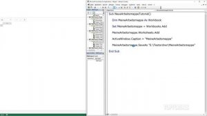 Arbeitsmappe erstellen und speichern / Excel VBA