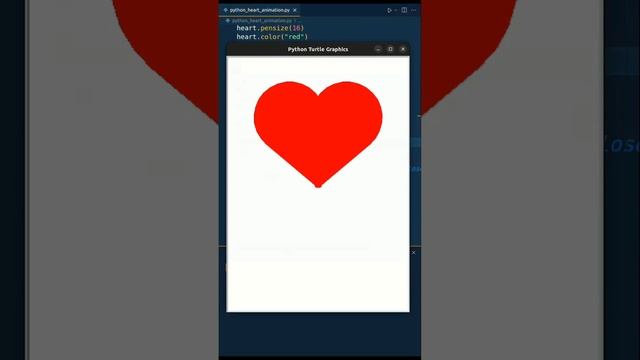 50 - Creating a Heart Animation with Turtle: Spread Love with Python. #coding #python #programming