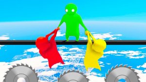 ОН СХВАТИЛ НАС! НАШЛИ КРУТУЮ НЫЧКУ ВЫСОКО В НЕБЕ И СПАЛИЛИСЬ! ОПАСНЫЕ ПРЯТКИ В HUMAN FALL FLAT