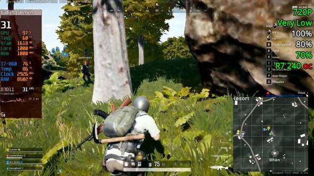 Pubg Season 7  Amd Radeon R7 240  I7 860  10gb Ram  Benchmark