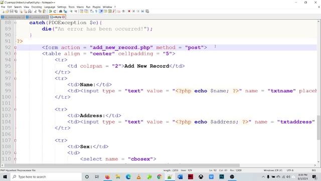 PART 3 - CREATING A CRUD APPLICATION USING MariaDB AND PHP DATA OBJECTS (PDO)
