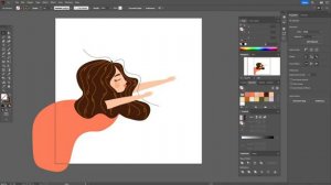 СОЗДАЁМ БРЕНДОВУЮ ИЛЛЮСТРАЦИЮ С ДЕВУШКОЙ И ЦВЕТАМИ. ТРЕНД 2024.  УРОК В ADOBE ILLUSTRATOR