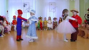 Зажигательный танец рок - н - ролл на Новогоднем утреннике в детском саду Средняя группа