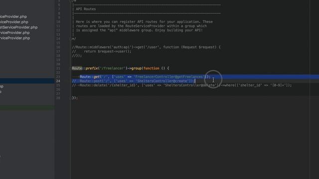 REST API на Laravel пишем сервис (service) - Routs/Urls смотреть онлайн