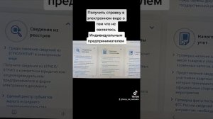 не являюсь индивидуальным предпринимателем. Получить справку в электронном виде.