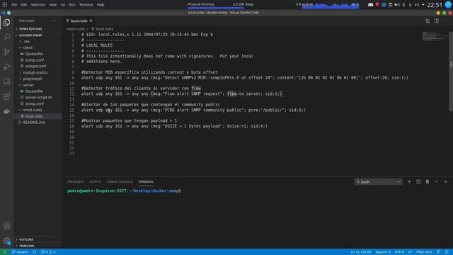 Alertas Snort para SNMP con Docker смотреть онлайн
