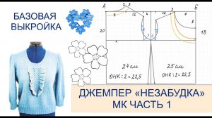 Базовая выкройка плечевого изделия  вязание спицами и крючком  #knitting #вязаниеспицами #вязание