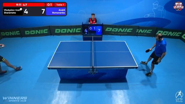 07:30 Vladyslav-Ivan Sheremeta - Andrii Romanenko West 1 WIN CUP 26.10.2023 | TABLE TENNIS WINCUP