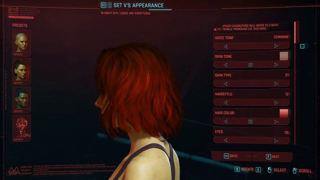 Cyberpunk 2077 - Character Creation - Triss Merigold (Female V)